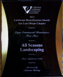 All Seasons Landscaping award 2